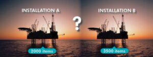 comparison of two offshore installations