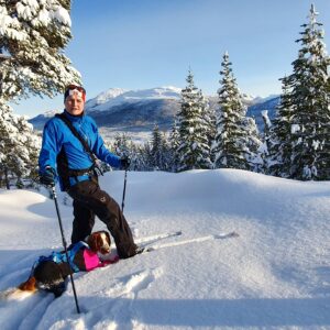 Lillian backcountry skiing in Norway