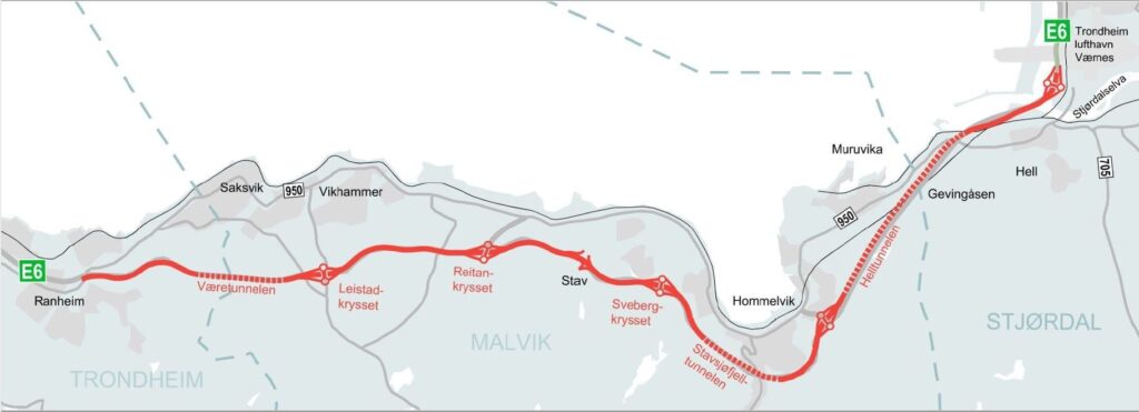 E6 Ranheim-Værnes highway