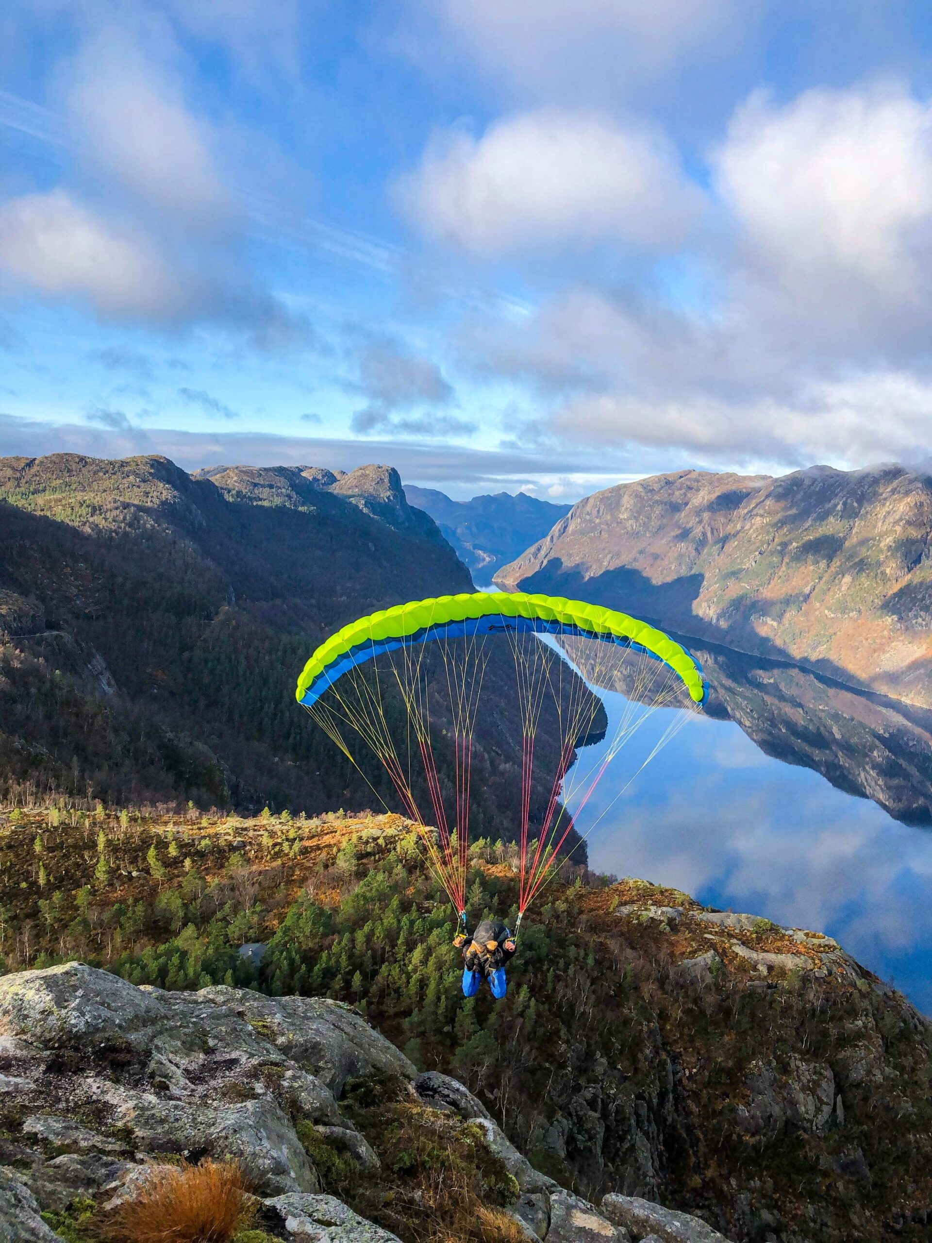 Steffen speedriding in Frafjord, Norway