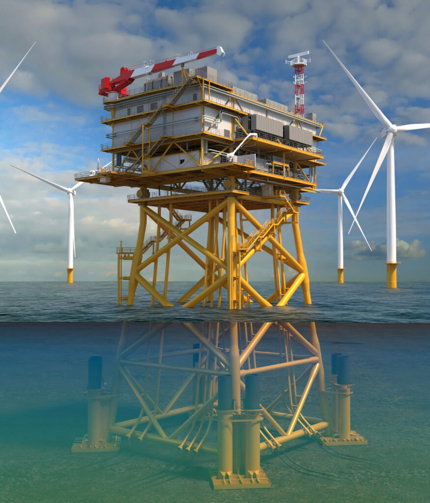 Artist’s impression of the offshore substation platform solution for the Empire Wind offshore wind project